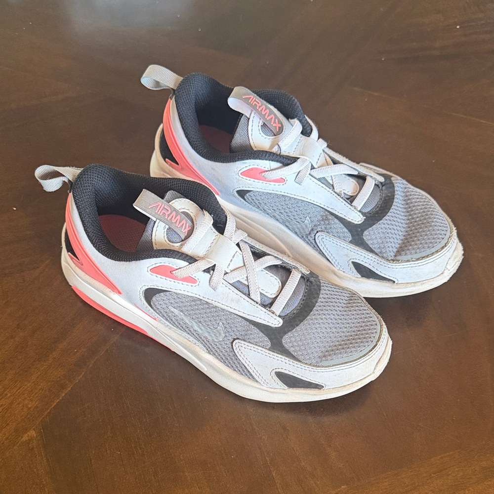 Nike Kids Air Max Gray and Pink Sneakers